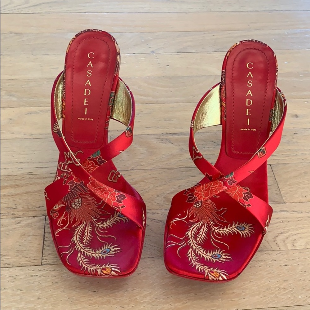 Red Casadei heels